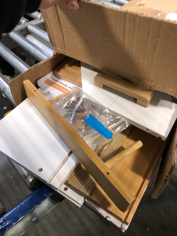 Photo 1 of HOMEKOKO Double Layer Oversized Bread Box, Extra Large Bread Box for Kitchen Counter, Wooden Large Capacity Bread Storage Bin White