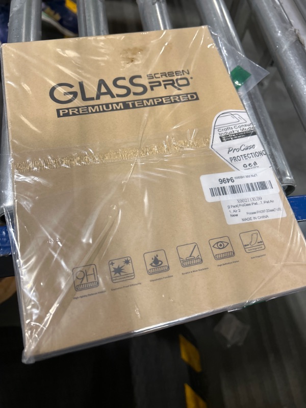 Photo 1 of 2 Pack ProCase iPad 9.7 Screen Protector 2018/2017, Tempered Glass Screen Film Guard for iPad 9.7 Inch 6th / 5th Generation, iPad Pro 9.7 2016, iPad Air 2 2014 / iPad Air 2013