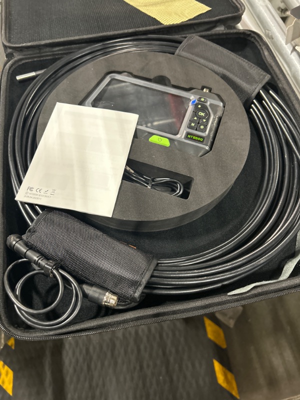 Photo 2 of 50ft Sewer Inspection Camera, Teslong Drain Pipe Endoscope Borescope, Waterproof Plumbing Camera Snake with Light, NTS500 5-inch 720P Monitor, Fiber Optic Scope for Air Duct HVAC Sewage Line Toilet