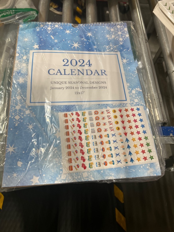 Photo 2 of CRANBURY Large Wall Calendar 2024 - (Seasons), 12x17 Hanging 2024 Wall Calendar, Colorful Seasonal Designs, Big Grid Calendar 2024, Includes Stickers Seasons 2024