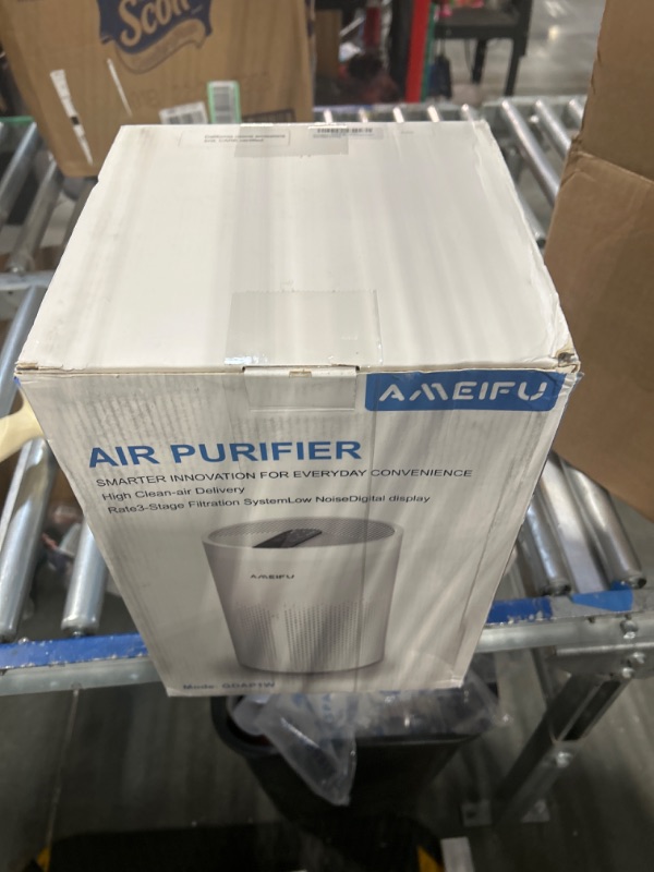 Photo 2 of Air Purifiers for Home Large Room up to 1350ft², AMEIFU Upgrade Large Size H13 Hepa Bedroom Air Purifier for Wildfire, Pets Dander with 3 Fan Speeds, Filter Replacement Reminder, Aromatherapy Function White