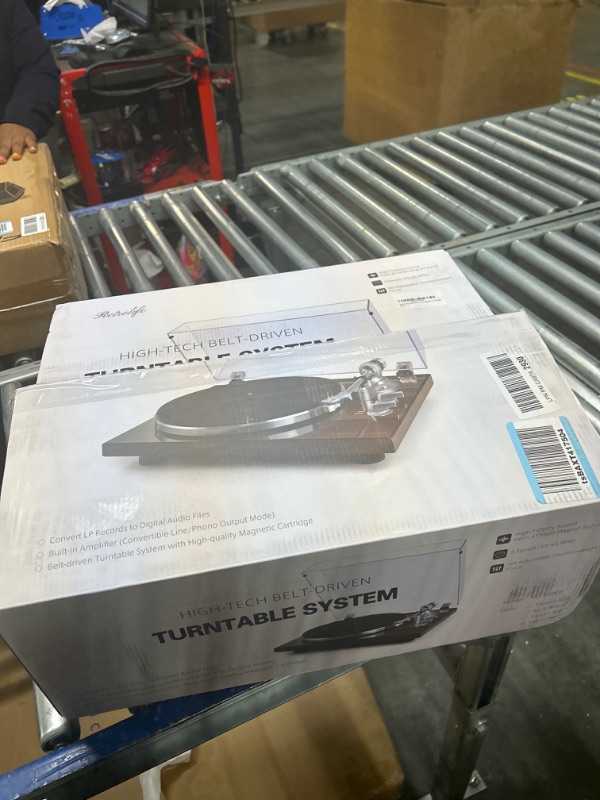 Photo 1 of Turntables Belt-Drive Record Player with Wireless Output Connectivity, Vinyl Player Support 33&45 RPM Speed Phono Line Output USB Digital to PC Recording with Advanced Magnetic Cartridge, White