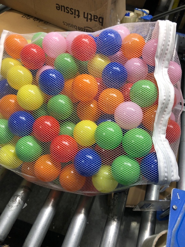 Photo 1 of Click N' Play Ball Pit Balls for Kids, Plastic Refill Balls, 200 Pack, Phthalate and BPA Free, Includes a Reusable Storage Bag with Zipper, Bright Colors, Gift for Toddlers and Kids