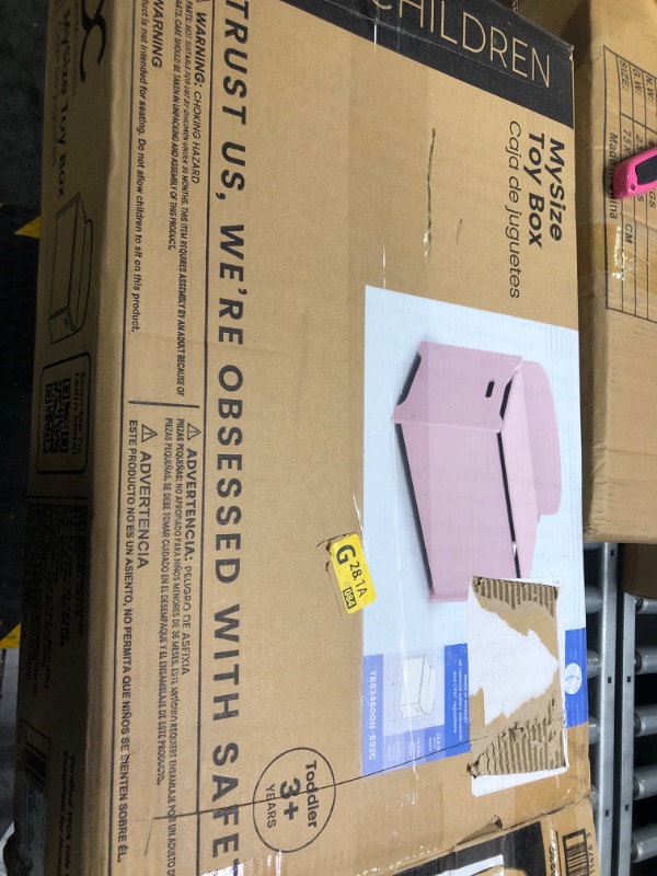 Photo 1 of Delta Children MySize Deluxe Toy Box - Greenguard Gold Certified, Dusty Rose