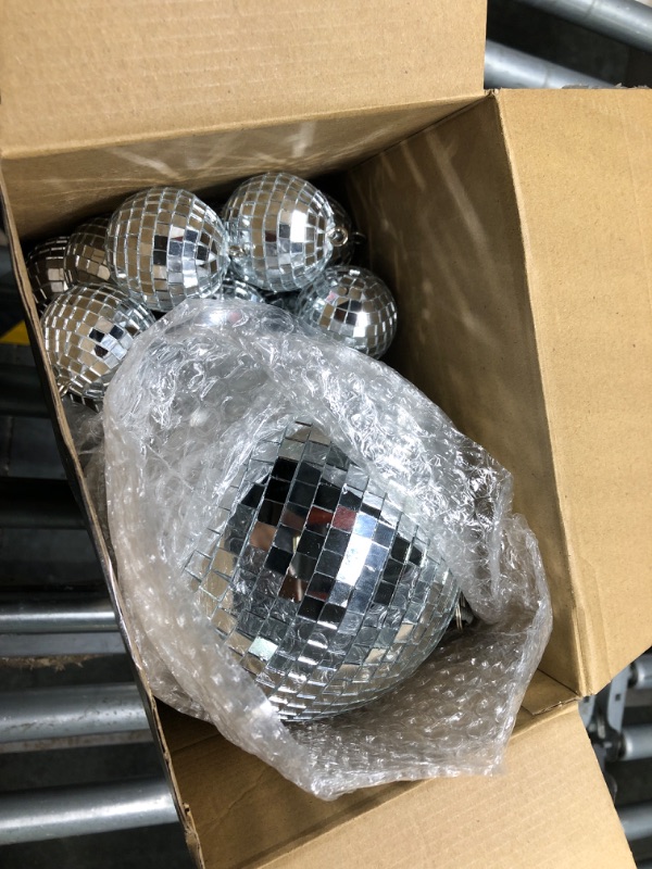 Photo 2 of 17 Pack Large Disco Ball Hanging Disco Ball Small Disco Ball Mirror Disco Balls Decorations for Party Wedding Dance and Music Festivals Decor Club Stage Props DJ Decoration (6 Inch, 3 Inch, 2 Inch)