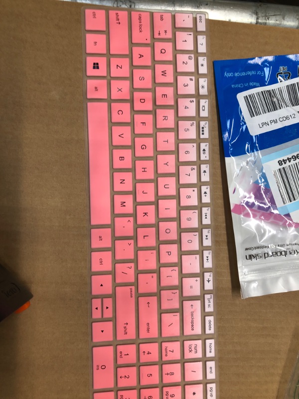 Photo 1 of Keyboard Cover for 15.6 HP Laptop 15-dw 15-dy 15-ef 15-da/db/bs 15-dy1043dx 15-dy2702dx 15-dy2073dx 15-dw0083wm 15-ef2126wm 15-da0033wm, Envy x360 15m-dr/ds 17-bs/bw 15-dr1008xt, Pavilion 15-cs/cc GradualPink