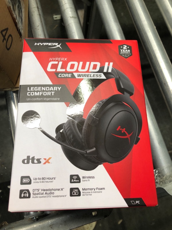 Photo 1 of HyperX Cloud II Core Wireless - Gaming Headset for PC, DTS Headphone:X Spatial Audio, Memory Foam Ear Pads, Black