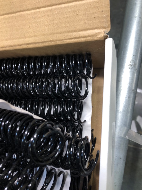 Photo 3 of Black Spiral Binding Coils, Plastic Spines for Sheets 