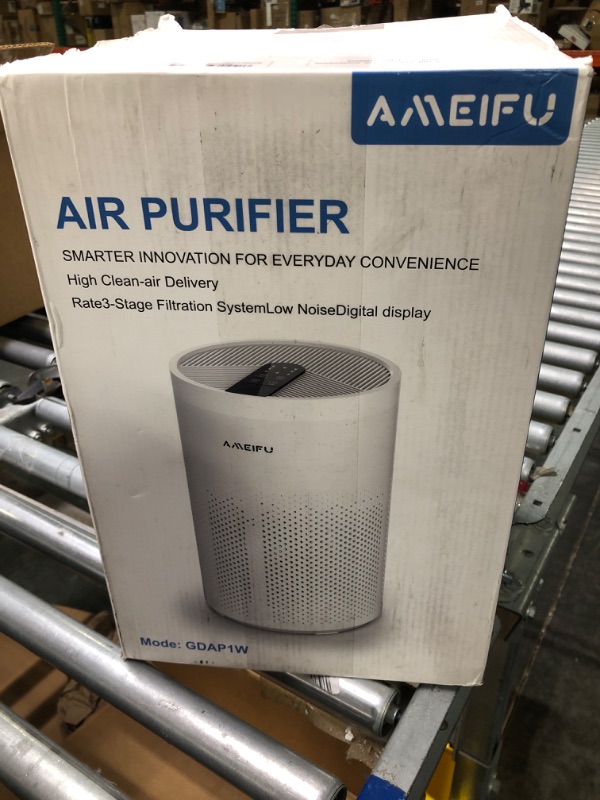 Photo 4 of Air Purifiers for Home Large Room up to 1350ft², AMEIFU Upgrade Large Size H13 Hepa Bedroom Air Purifier for Wildfire,Pets Dander with 3 Fan Speeds, Filter Replacement Reminder, Aromatherapy Function White