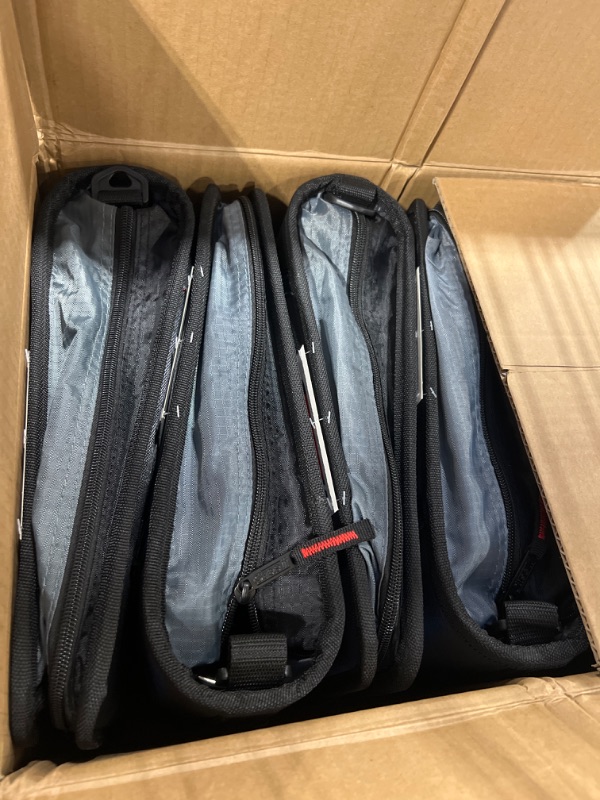 Photo 1 of Case-it The Mighty Zip Tab Zipper Binder - 3 Inch O-Rings - 5 Color Tab Expanding File Folder - Multiple Pockets - 600 Sheet Capacity - Comes with Shoulder Strap - Black D-146 Black Single