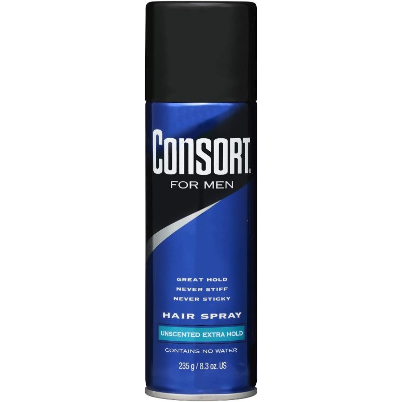 Photo 1 of Consort For Men Hair Spray Aerosol Unscented Extra Hold 8.30 oz (Pack of 3)