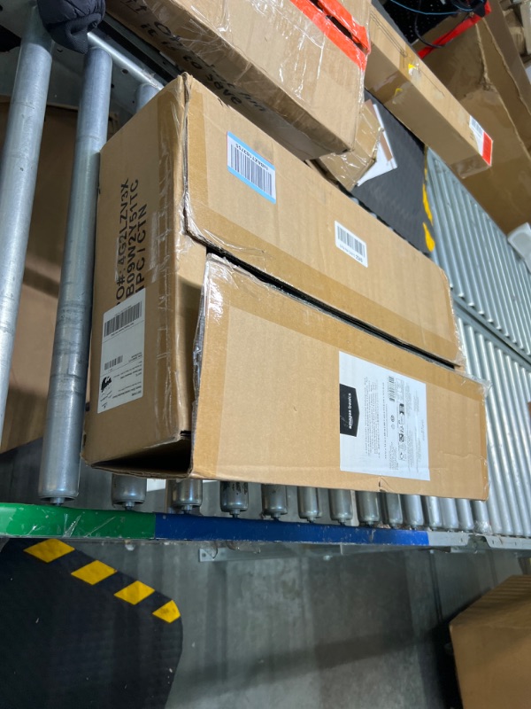 Photo 2 of Amazon Basics 4-Shelf Adjustable Storage Shelving Unit (200 lbs Loading Capacity per Shelf), Steel Organizer Wire Rack, Black (24" L x 14" W x 48" H) 4- Shelf Narrow No Wheels Black