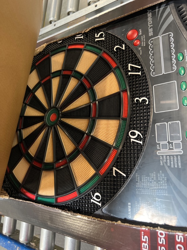 Photo 3 of Electronic Dart Board, Soft Tip Dartboard Set with 6 Darts 50 Soft Tips, LCD Display, Power Adapter, Throw Line