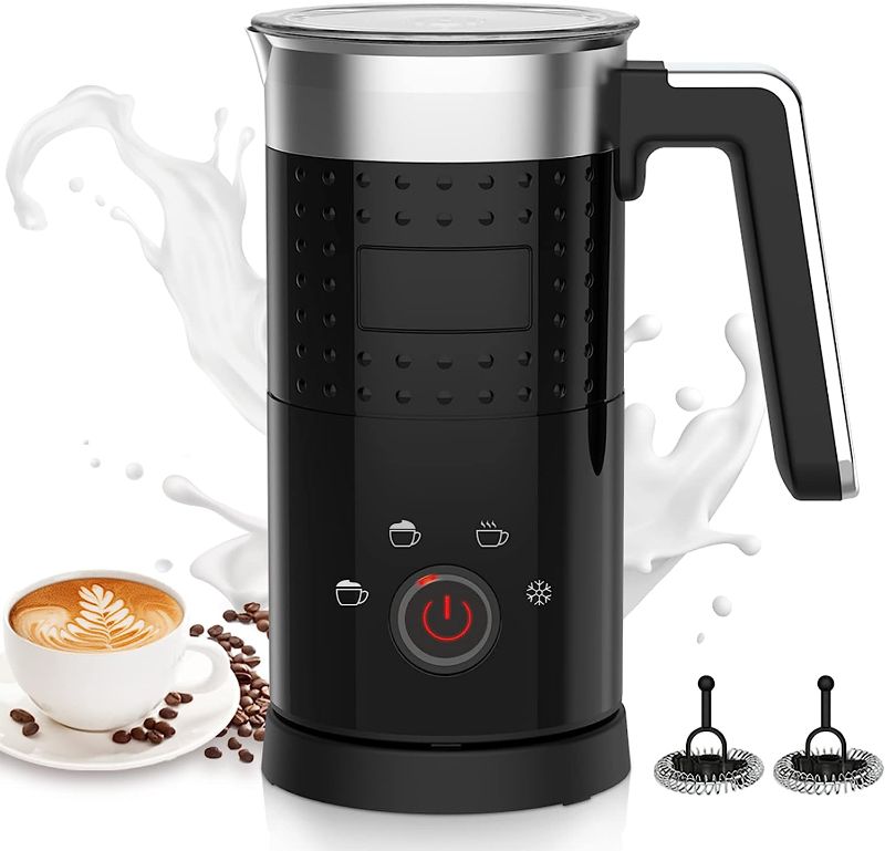 Photo 1 of 4 in 1 Electric Milk Frother: 10oz/350 mL Large Capacity Electric Milk Steamer for Hot and Cold Milk Froth - Automatic Milk Frother & Warmer for Latte, Cappuccinos, Macchiato, Hot Chocolate