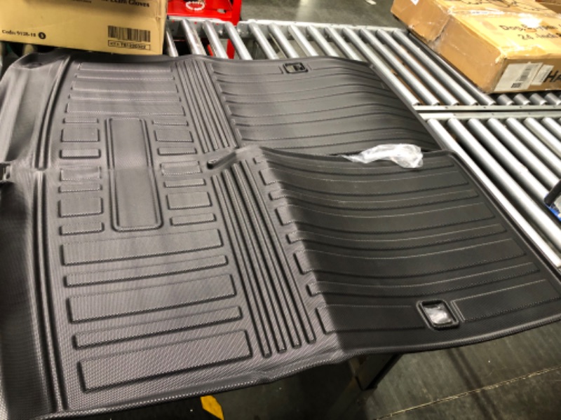 Photo 1 of Elsetyler Cargo Liner for Volkswagen VW Tiguan 2018-2022 Behind 2nd Row (7 Seats) - Black TPO All Weather Heavy Duty Waterproof Rear Cargo Tray Trunk Floor Mat Protector TGn