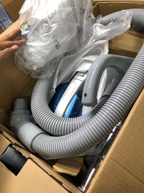 Photo 2 of Kenmore Pet-Friendly Lightweight HEPA Canister Vacuum with Variable Modes, Retractable Cord, and Pet Brush - Blue