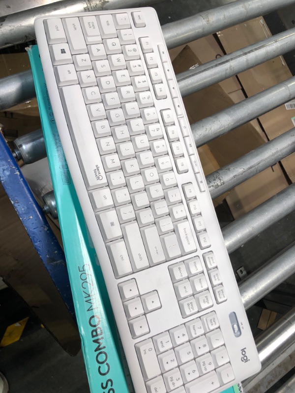 Photo 3 of Logitech MK295 Keyboard Combo with SilentTouch Technology, Full Numpad, Advanced Optical Tracking, Lag-Free Wireless, 90% Less Noise - Off White