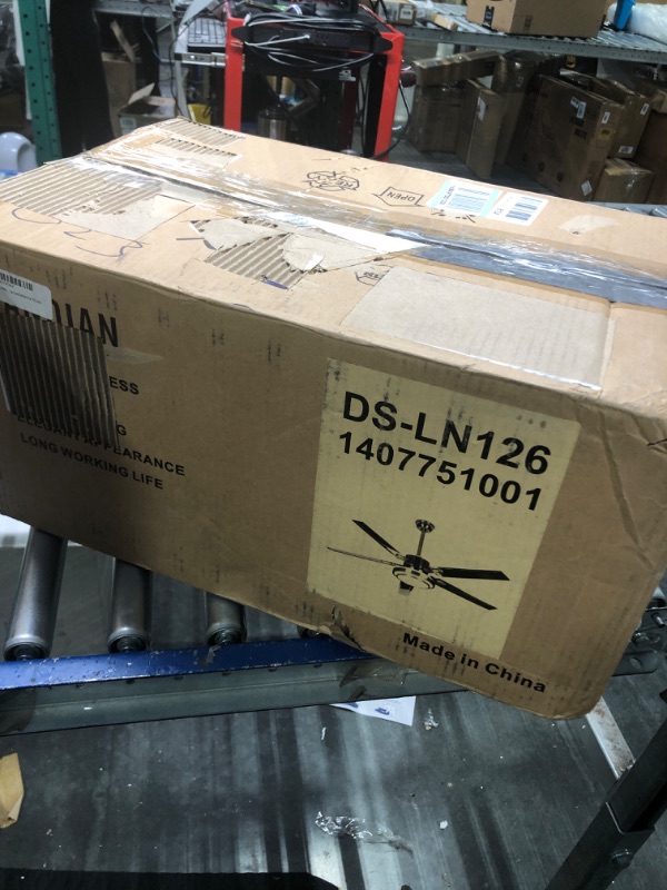 Photo 1 of ** FOR PARTS NOT COMPLETE** Outdoor Ceiling Fan Light,Remote Control Patio Ceiling Fan with 5 Reversible Stainless Steel Blades,52 inch Ceiling fan with LED Light for Pavilion,Warehouse Ceiling fan farm Fan Barn Fan (52 inch)