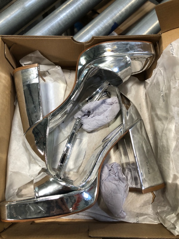 Photo 3 of ALDO Women's Montag Heeled Sandal 8.5 Silver