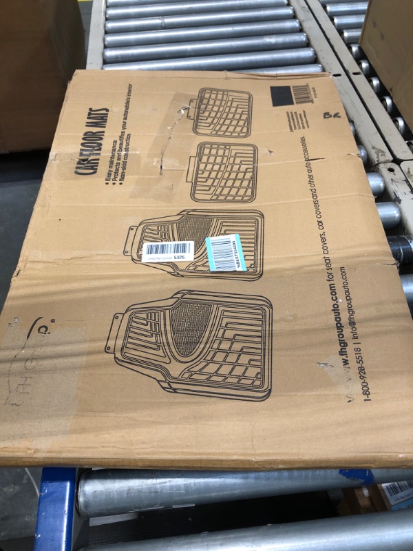 Photo 1 of FH Group Automotive Floor Mats - Heavy-Duty Rubber Floor Mats for Cars, Universal Fit Full Set, Climaproof Floor Mats, Trimmable Floor Mats for Most Sedan, SUV, Truck Floor Mats Black