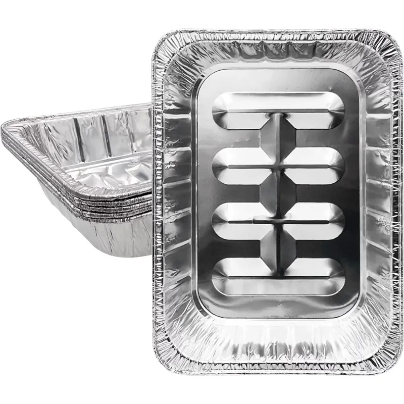 Photo 1 of  5 Pack X-Large Aluminum Turkey Pans 17" x 13" - Disposable Roasting Pan, Full Size Disposable Trays for Steam Table, Food, Grills, Baking, BBQ