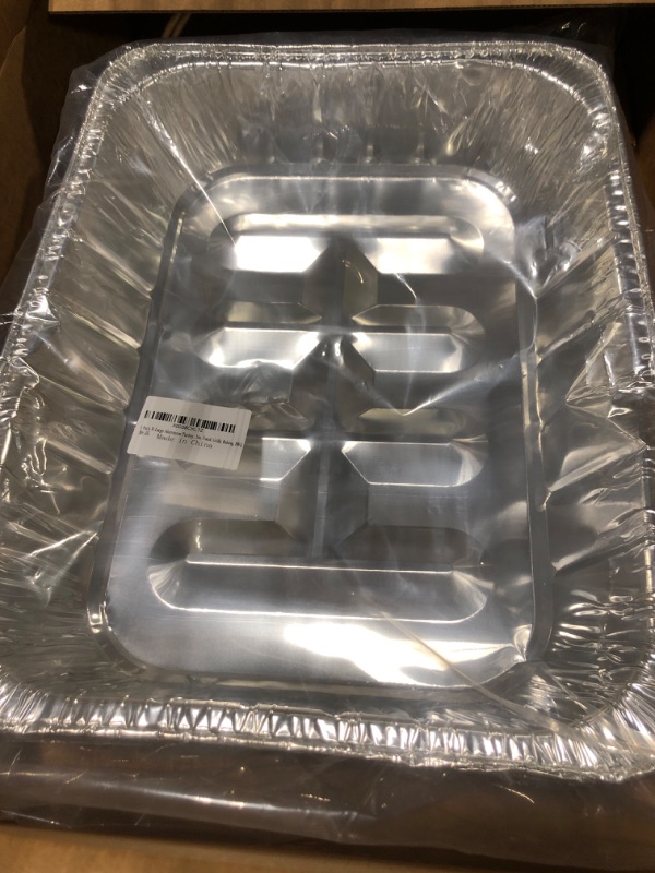 Photo 3 of  5 Pack X-Large Aluminum Turkey Pans 17" x 13" - Disposable Roasting Pan, Full Size Disposable Trays for Steam Table, Food, Grills, Baking, BBQ