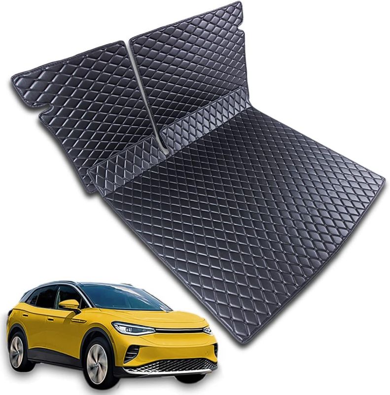 Photo 1 of 7DEEKEI Cargo Mat for Volkswagen ID.4 Trunk Mat and Rear Backrest Mat Cargo Liners All Weather Waterproof VW ID4 2021-2024 Accessories