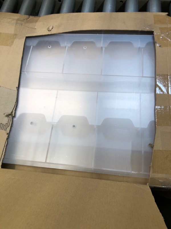 Photo 1 of Safco Products Clear Literature Rack, Combination, 6 Magazine Pockets, 12 Pamphlet Pockets,45"x30"x2",5600CL 6 Magazine 12 Pamphlet