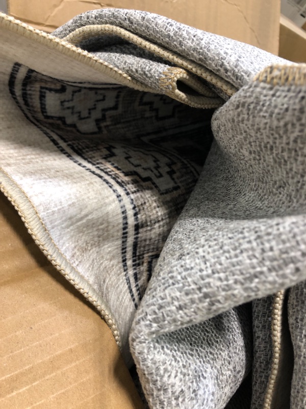 Photo 1 of Area Rug Living Room Rugs: 9x12 Large Machine Washable Boho Carpet Vintage Medallion Floral Indoor Non Slip Decor Carpets for Under Dining Table Bedroom Farmhouse Nursery Home Office Beige Brown Beige Brown 9' x 12'