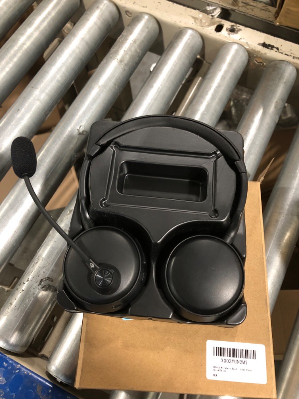 Photo 1 of IFECCO Wireless Headset with Microphone - Bluetooth V5.3 Headphones with Noise Cancelling Microphone,60H Work Time Wireless Headset with Mic Mute for Computer/PC/Cell Phone Black