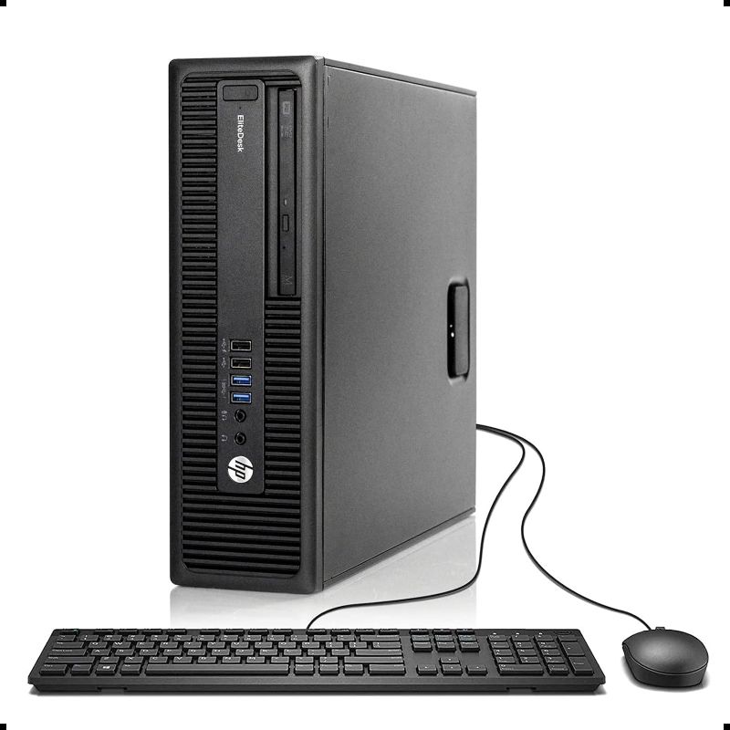 Photo 1 of HP EliteDesk 800 G2 Business Desktop, Intel Core i7 6700 3.4Ghz, 32GB DDR4 RAM, 1TB SSD Hard Drive, Windows 10 (Renewed