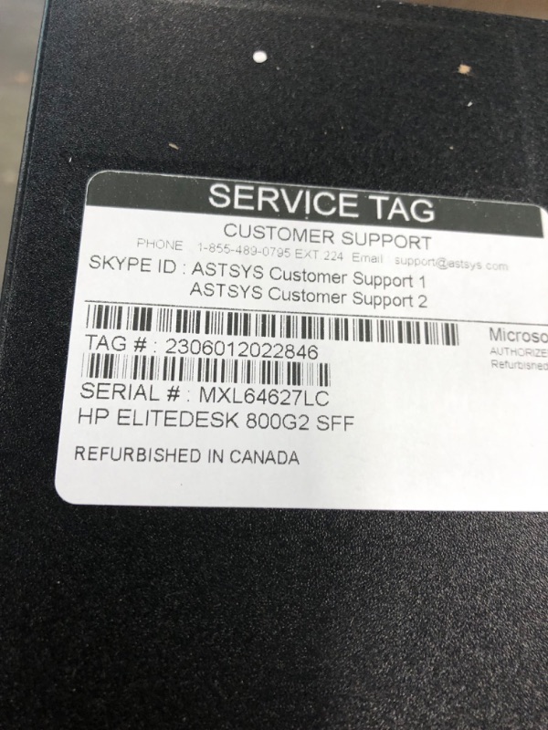 Photo 2 of HP EliteDesk 800 G2 Business Desktop, Intel Core i7 6700 3.4Ghz, 32GB DDR4 RAM, 1TB SSD Hard Drive, Windows 10 (Renewed