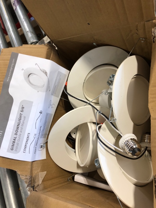 Photo 2 of Sunco Lighting LED Can Lights Eyeball Retrofit Gimbal 5/6 Inch Directional Recessed Lights, 12W=60W, 3000K Warm White, 800 LM, Dimmable Adjustable Angled Ceiling Downlight, UL Energy Star 4 Pack