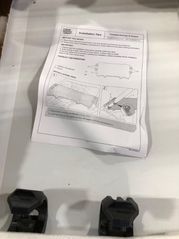 Photo 1 of KEMIMOTO 1/2 Half Windshield, Polycarbonate UTV Front Hard Clear Heavy Duty Windshield Shock Resistance Compatible with Polaris RZR PRO XP / 4 (2020 2021 2022 2023)