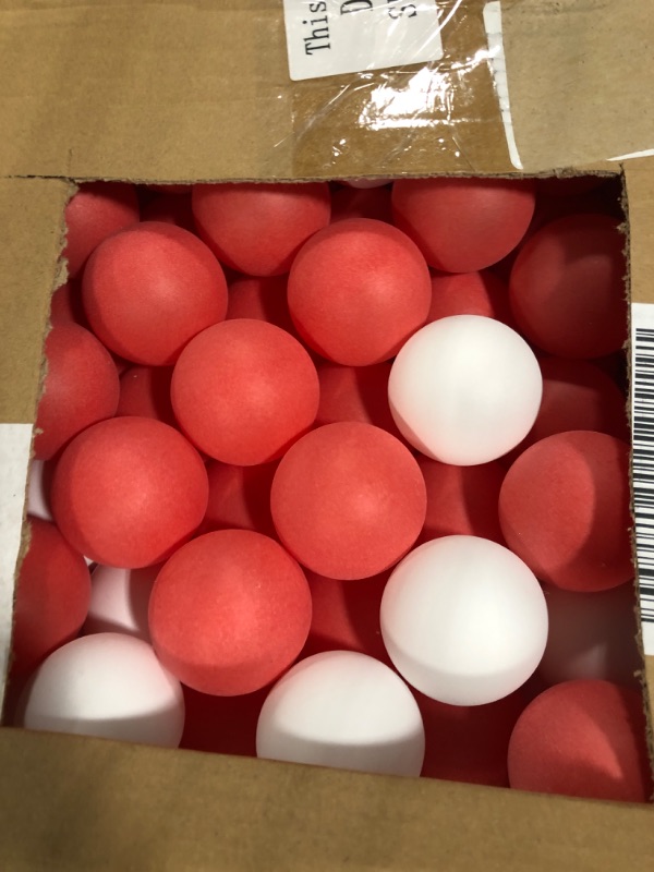 Photo 3 of 200 Pcs Colored Balls Table Tennis Balls Plastic Balls 40 mm 2.4 g Balls Entertainment Balls for Beer Party Decoration Competitive Games Sports Activities Red, White