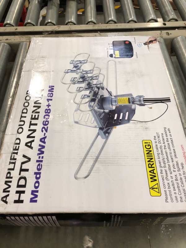 Photo 1 of PBD Outdoor Digital Amplified HDTV Antenna, 150 Mile Motorized 360 Degree Rotation, Wireless Remote Control, 59FT RG6 Coax Cable, Coaxial Grounding Block, UHF VHF 1080P 4K, Support 2 TVs
