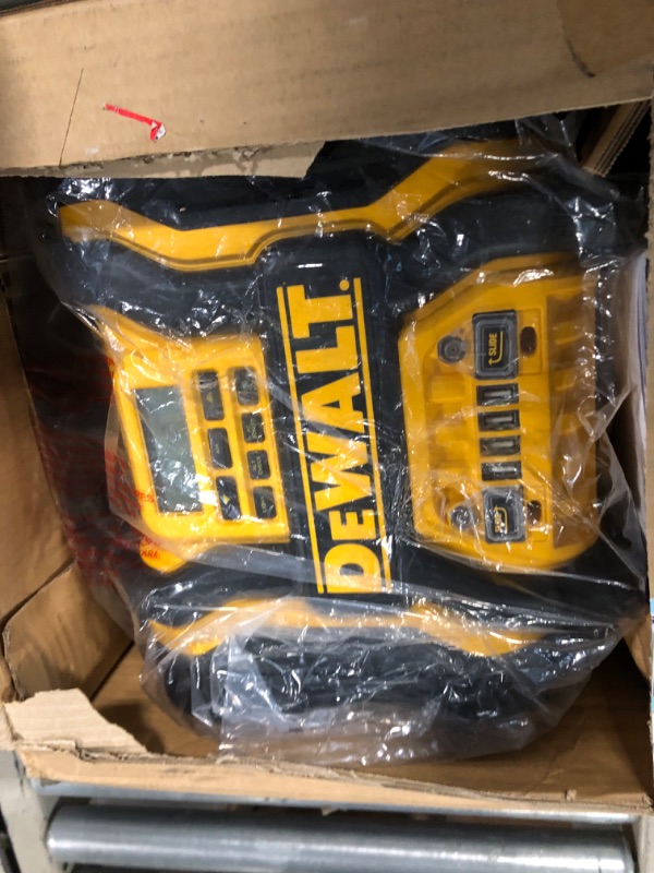 Photo 2 of DEWALT DXAEPS14 1600 Peak Battery Amp 12V Automotive Jump Starter/Power Station with 500 Watt AC Power Inverter, 120 PSI Digital Compressor, and USB Power , Yellow