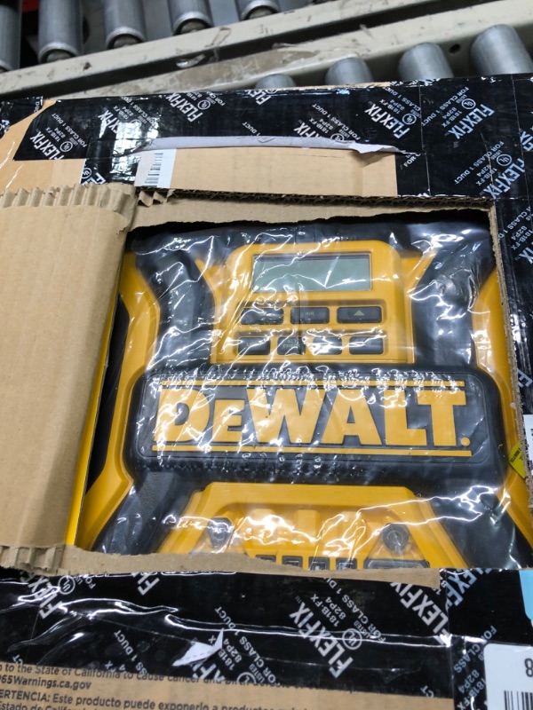 Photo 1 of DEWALT DXAEPS14 1600 Peak Battery Amp 12V Automotive Jump Starter/Power Station with 500 Watt AC Power Inverter, 120 PSI Digital Compressor, and USB Power , Yellow