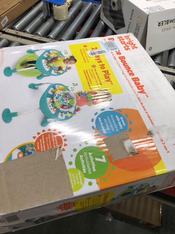 Photo 1 of Bright Starts Bounce Bounce Baby 2-in-1 Activity Center Jumper & Table - Playful Pond (Green), 6 Months+