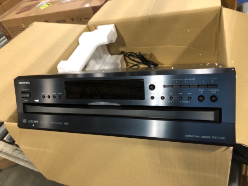 Photo 3 of ******** FOR PARTS****** Onkyo DXC390 6-Disc Carousel Changer CD Player, Black