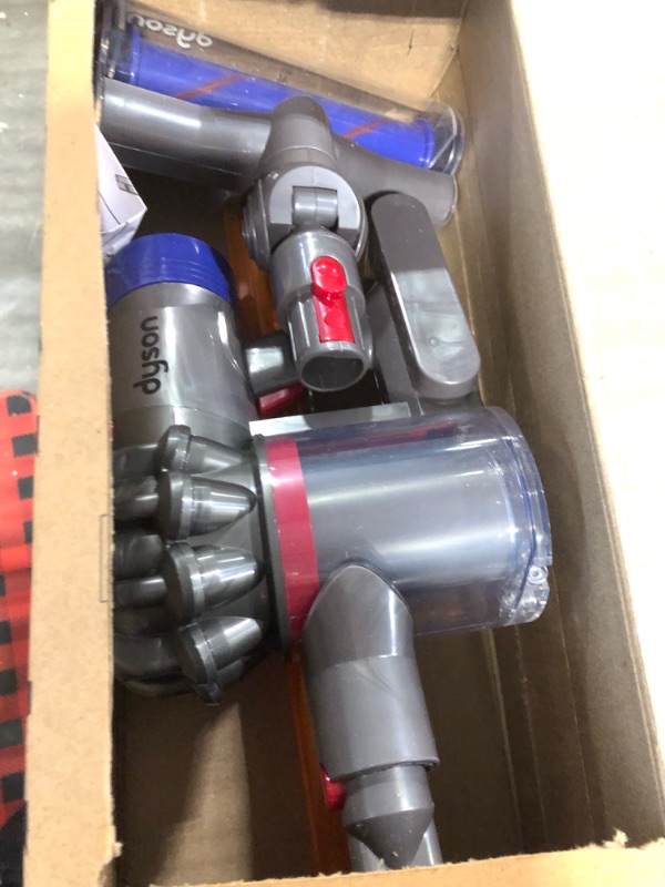 Photo 1 of Casdon Little Helper Dyson Cord-Free Vacuum Cleaner Toy, Grey, Orange and Purple (68702) Dyson Ball Vacuum Toy Vacuum with Working Suction and Sounds, 2 lbs, Grey/Yellow/Multicolor Toy + Dyson Ball Vacuum