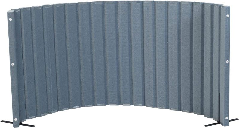 Photo 1 of Angeles 48" x 10' Quiet Divider With Sound Dampening Panels, Freestanding Room Divider Wall, Slate BlueAngeles 48" x 10' Quiet Divider With Sound Dampening Panels, Freestanding Room Divider Wall, Slate Blue