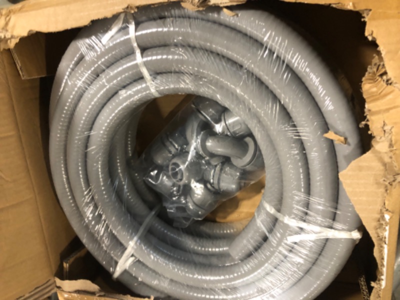 Photo 1 of 3/4inch 50ft Electrical Conduit Kit,with 5 Straight and 3 Angle Fittings Included,Flexible Non Metallic Liquid Tight Electrical Conduit(3/4" Dia, 50 Feet) 3/4IN,50FT