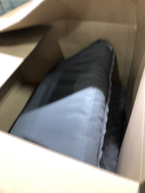 Photo 1 of Dog Crate Bed Waterproof Dog Beds for Medium Dogs Rose Velvet Soft Fluffy Washable Dog Bed with Removable Cover & Anti-Slip Bottom, 35 x 22 Inch, Gray 35x22(L) Grey