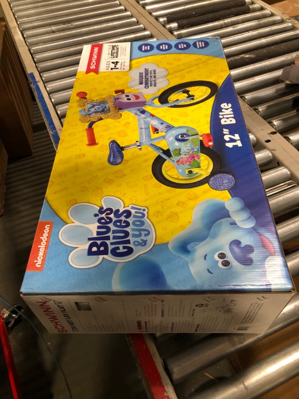 Photo 2 of ******** CHAIN AND PEDAL DEFECTIVE******** Nickelodeon Blue's Clues & You Kids Bike, 12-Inch Wheels, Ages 2-4 Year Old,Training Wheels and Tricycle