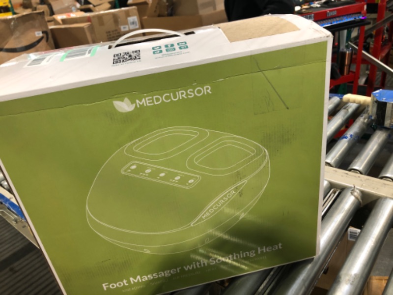 Photo 1 of Medcursor Shiatsu Foot Massager Machine with Heat, Deep Kneading Massage, Multi-Level Settings, Electric Muscle Roller Feet Massager for Home or Office Use