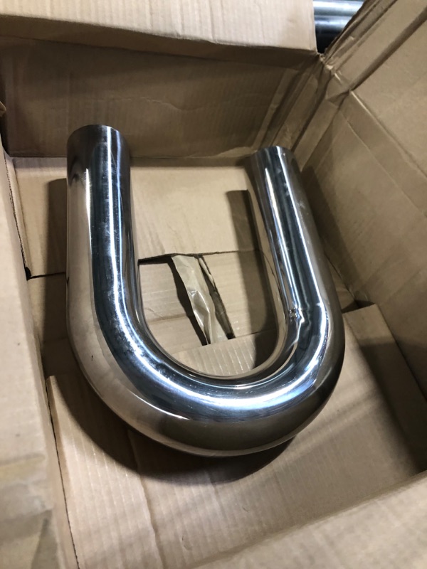 Photo 3 of 1.75" Stainless 180° Mandrel Bend - 1.5D/2.625" CLR Loose Radius - 16GA/.065" Wall - 6" Leg/6" Leg - SS304 - Exhaust Fabrication