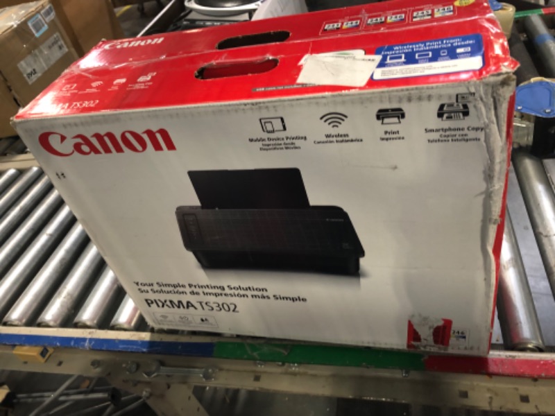 Photo 2 of Canon TS302 Wireless, Single Function Inkjet Printer, Black, Works with Alexa
