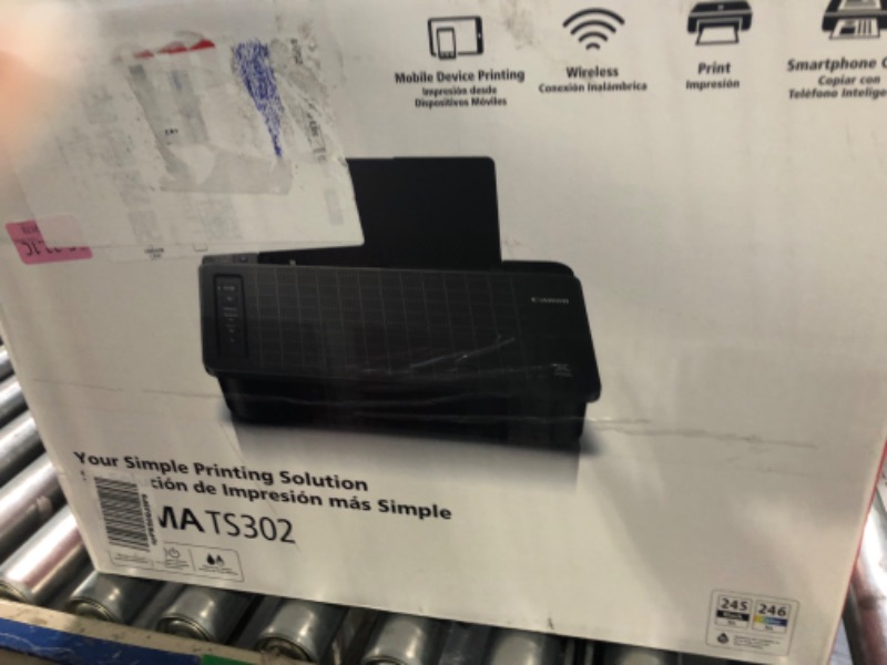 Photo 3 of Canon TS302 Wireless, Single Function Inkjet Printer, Black, Works with Alexa
