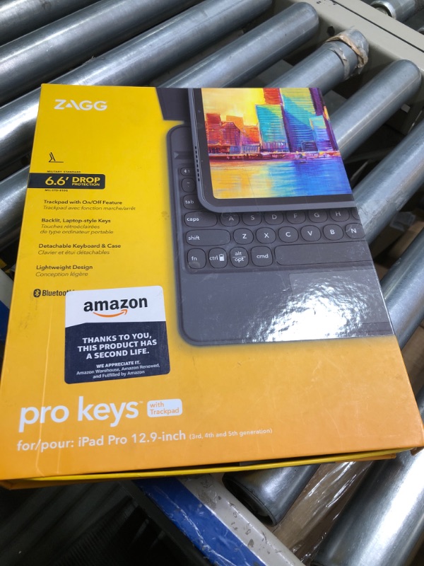 Photo 2 of ZAGG Pro Keys Detachable Case and Wireless Keyboard for Apple iPad Air 10.9, Multi-Device Bluetooth Pairing, Backlit Laptop-Style Keys, Apple Pencil Holder, 6.6ft Drop Protection, Lightweight Design iPad 10.9 in Keyboard